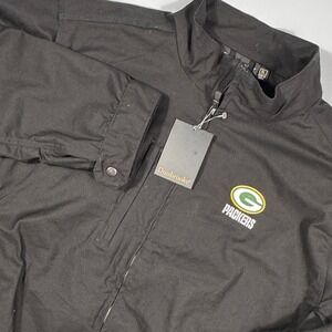 Dunbrooke Mens Green Bay Packers Full Zip Softshell Jacket Black XL NWT NFL
